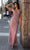 Chic and Holland - AN1414 Strapped Open Back Beaded Long Dress Special Occasion Dress