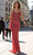 Chic and Holland AN1426 - Sweetheart Striped Prom Gown Prom Dresses 2 / Red