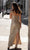 Chic and Holland - AN1442 Sequined V Neck Column Dress Special Occasion Dress