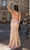 Chic and Holland - AN1451 Embellished Plunging V Neck Dress Special Occasion Dress