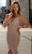 Chic and Holland - AN1501 Embellished Plunging V Neck Sheath Dress Special Occasion Dress