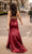 Chic and Holland - AN3006 Satin Strappy Back Slit Dress Evening Dresses