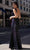 Chic and Holland - AN3007 Plunging Neck Embellished Gown Prom Dresses