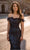 Chic and Holland - AN3079 Off Shoulder Embellished Long Dress Prom Dresses