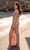 Chic and Holland - HF1553 Beaded Off Shoulder High Slit Dress Special Occasion Dress