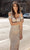 Chic and Holland - HF1558 Beaded Cold Shoulder Long Dress Special Occasion Dress