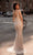 Chic and Holland - HF1559 Beaded Scoop Neck Cold Shoulder Dress Special Occasion Dress