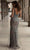 Chic and Holland - HF1587 Plunging V Neck Sequined Sheath Dress Special Occasion Dress