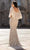 Chic and Holland - HF1611 Bell Sleeve Lattice Trumpet Gown Evening Dresses