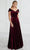 Christina Wu Elegance 17092 - Off Shoulder Velvet Evening Gown Evening Dresses 2 / Mahogany