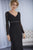 Christina Wu Elegance - Beaded Empire Long Sleeve Jersey Dress 17845 - 1 pc Hunter In Size 16 Available CCSALE 16 / Hunter
