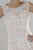 Christina Wu Elegance - Beaded Metallic Lace Illusion Trumpet Dress 20214 CCSALE 8 / Ivory/Pink