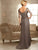 Christina Wu Elegance - Sequined Lace Mid Length Sleeves Bateau Gown 17822 - 1 pc Navy in Size 12 Available CCSALE