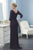 Christina Wu Elegance - Sheer Quarter Length Pleated Long Gown 20232 CCSALE 18 / Eggplant