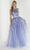 Christina Wu Prom Exclusive - 46260 Halter Ombre Sequin Gown Special Occasion Dress 0 / Misty Blue