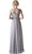 Cinderella Divine - 1001 Beaded Belt Sleeveless V Neck Chiffon Empire Waist Dress - 1 pc Silver  in size XL and 1 pc Silver In Size 2X Available CCSALE