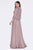 Cinderella Divine - 14327 Quarter Sleeve Soutache Bodice A-Line Long Formal Dress Mother of the Bride Dresses