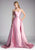 Cinderella Divine - 455 Beaded Belt Strapless Silk Gown with Overskirt Special Occasion Dress 2 / Dusty Rose