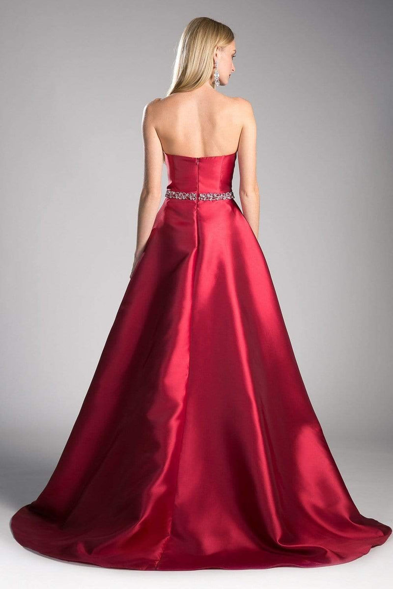 Cinderella Divine BEADED ONE SHOULDER OVERSKIRT GOWN CB098