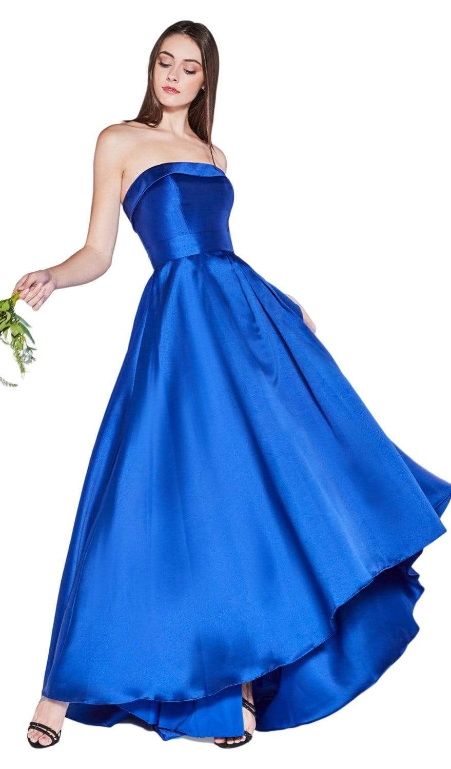 Cinderella Divine - 5277 Strapless Mikado High Low Hem Gown – Couture Candy