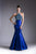 Cinderella Divine - 61894 Bead Embellished Halter Mermaid Gown Special Occasion Dress 4 / Royal