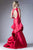 Cinderella Divine - 71428 High Neck Symmetrical Cascade Mermaid Gown Special Occasion Dress