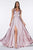 Cinderella Divine - 7469 Sleeveless V Neck Flowing Satin Gown Bridesmaid Dresses 2 / Dark Mauve