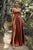 Cinderella Divine - 7469 Sleeveless V Neck High Slit Satin Gown CCSALE 8 / Sienna