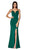 Cinderella Divine - 7470 Fitted Empire Waist Sleeveless Long Dress Bridesmaid Dresses 2 / Emerald