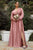Cinderella Divine - 7475 Plunging V Neck High Slit Long dress Prom Dresses 2 / Rose Gold