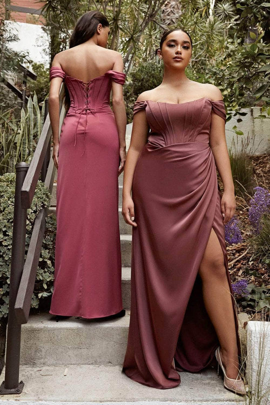 Cinderella Divine 7484 - Draped Corset Prom Dress