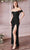 Cinderella Divine 7484 - Draped Corset Prom Dress Special Occasion Dress 2 / Black