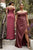 Cinderella Divine 7484C - High Slit Evening Gown Prom Dresses