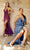 Cinderella Divine - 7489C Deep V-Neck Faux Wrap Dress Prom Dresses 16 / Sangria