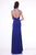 Cinderella Divine - 8105 Beaded High Neck Stretch Knit Sheath Dress Prom Dresses