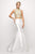 Cinderella Divine - 84016 Two-Piece Beaded High Halter Mermaid Gown Special Occasion Dress 2 / White