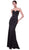 Cinderella Divine - 8792 Strapless Sweetheart Satin Trumpet Gown Special Occasion Dress 2 / Black