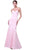 Cinderella Divine - 8792 Strapless Sweetheart Satin Trumpet Gown Special Occasion Dress 2 / Blush