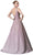 Cinderella Divine - 9174 Metallic Plunging V-Neck A-Line Dress Prom Dresses
