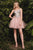 Cinderella Divine - 9239 Embellished V Neck A-line Dress Cocktail Dresses