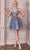 Cinderella Divine 9243 - Applique Cocktail Dress Special Occasion Dress XXS / Smoky Blue