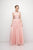Cinderella Divine - B1601 Embellished Belt Lace A-Line Chiffon Dress Bridesmaid Dresses