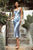 Cinderella Divine - BD103 Cowl Neck Satin Sheath Tea-Length Dress Cocktail Dresses XXS / Dusty Blue