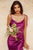 Cinderella Divine - BD103 Cowl Neck Satin Sheath Tea-Length Dress Cocktail Dresses XXS / Lipstick