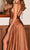 Cinderella Divine - BD104 Cowl Neck Satin A-Line Gown Prom Dresses XXS / Sienna