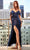 Cinderella Divine BD109 - Cold Shoulder Prom Dress Special Occasion Dress XS / Navy