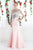 Cinderella Divine - Beaded Asymmetric Neck Trumpet Dress Special Occasion Dress 2 / Blush