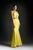 Cinderella Divine - Beaded Halter Neck Scuba Mermaid Dress Special Occasion Dress 2 / Yellow