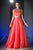 Cinderella Divine - Beaded High Neck Two Piece Evening Gown Special Occasion Dress 2 / Coral