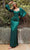 Cinderella Divine - Billowy Sleeve Off Shoulder Prom Dress 7482 CCSALE 6 / Emerald